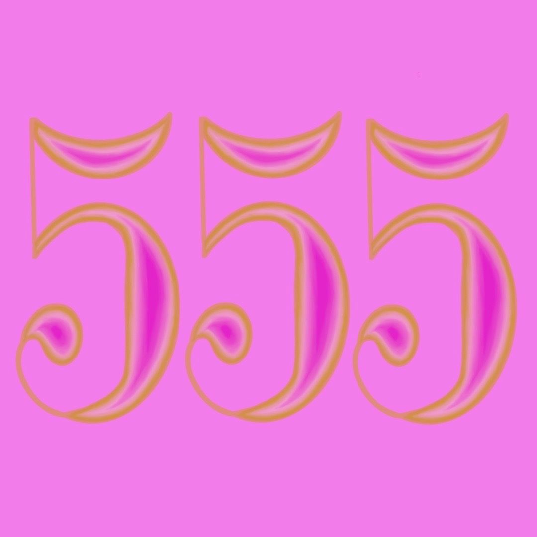555 on a magenta background