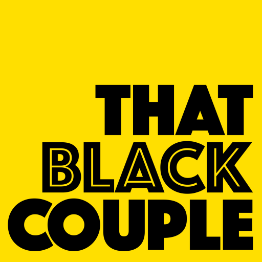 "THAT BLACK COUPLE" on a yellow background