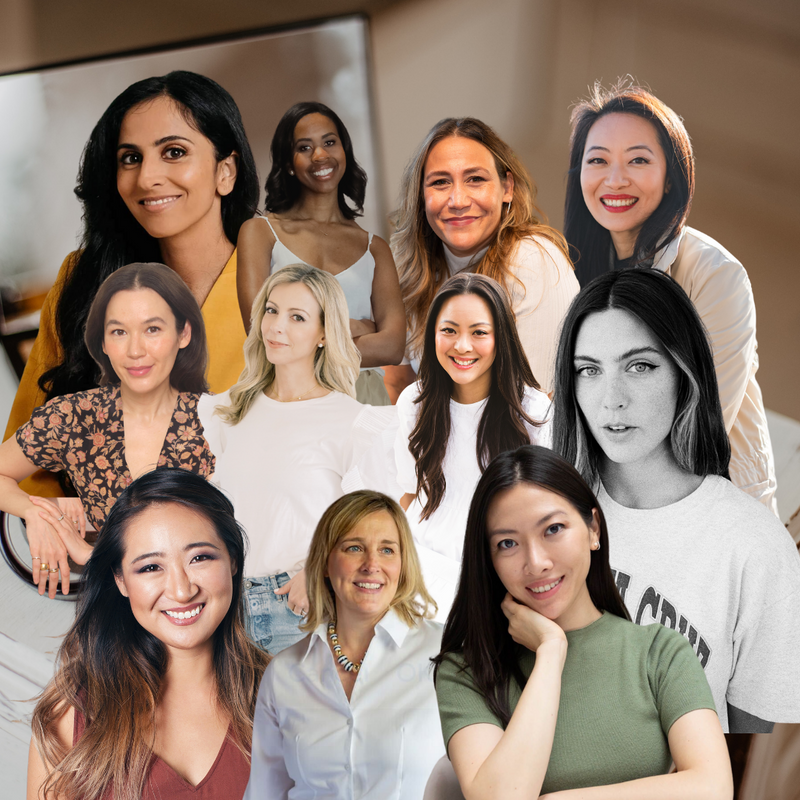 a collage of 11 female founders of beauty brands 