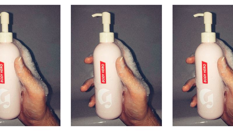 Glossier’s oil-based Body Hero wash is a magnet for dirt, grime and last night’s regrets