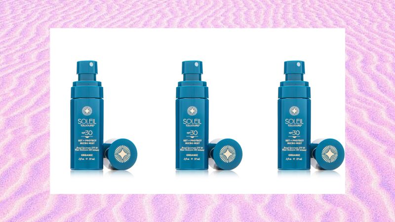 This sunscreen is a mist and PERFECT for your full face of makeup