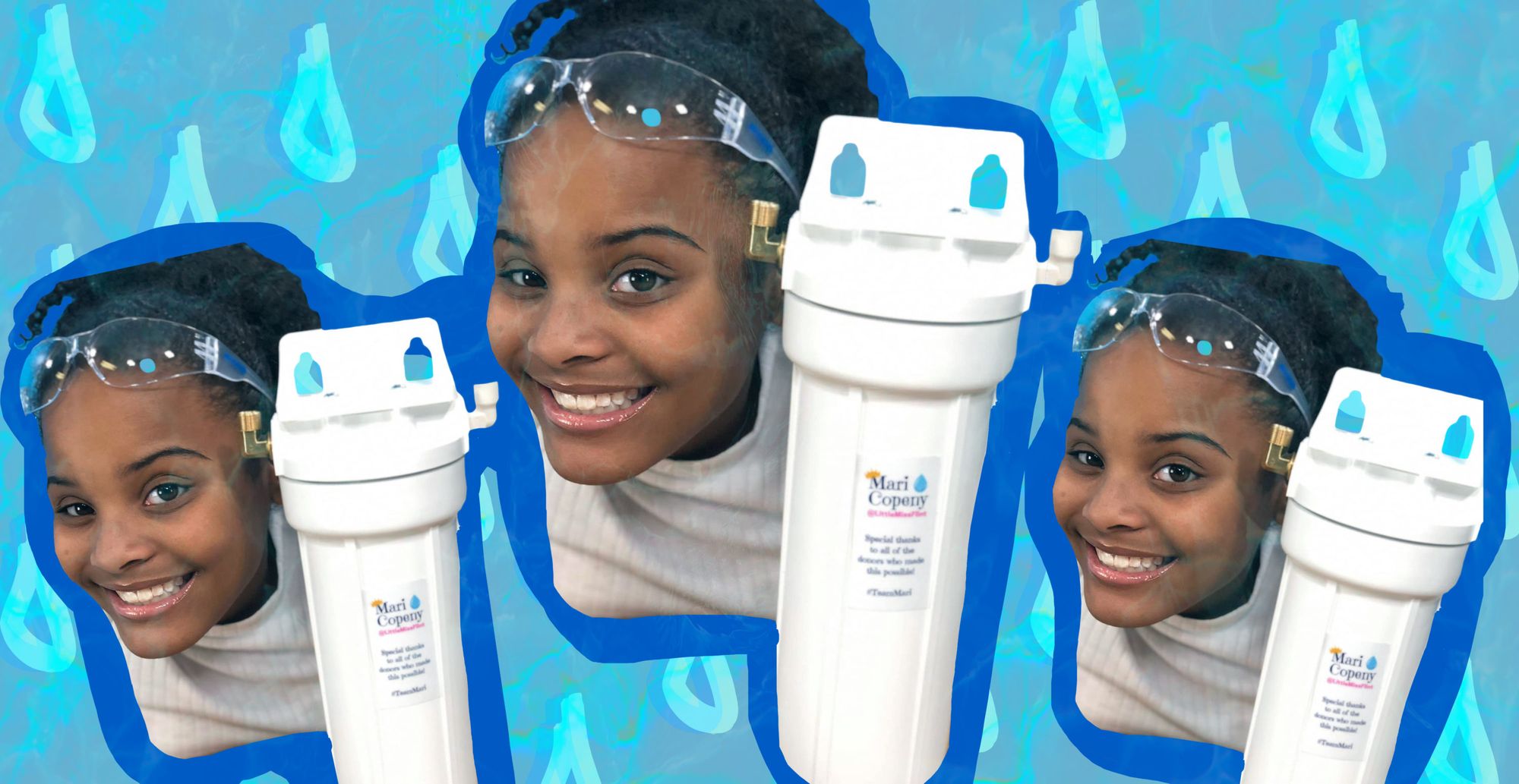 Little Miss Flint showcashing her water filternation