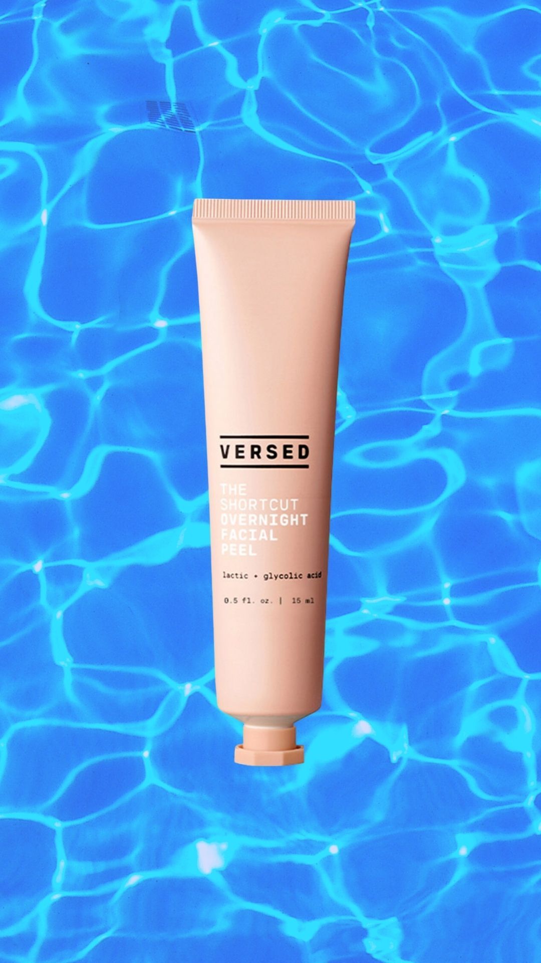Versed The Shortcut Overnight Facial Peel, blue background
