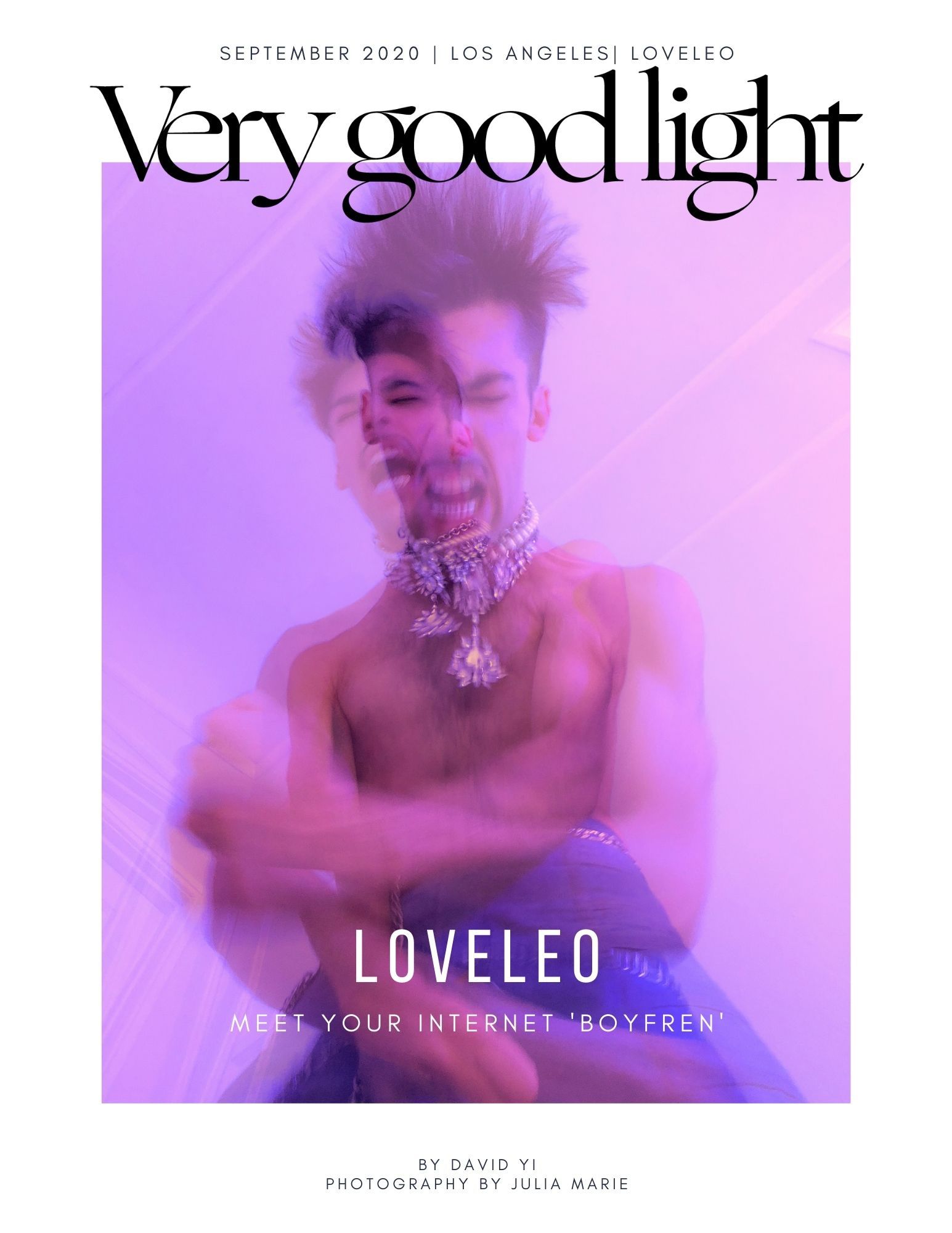 LoveLeo Leo Reilly Very Good Light september cover makeup beauty