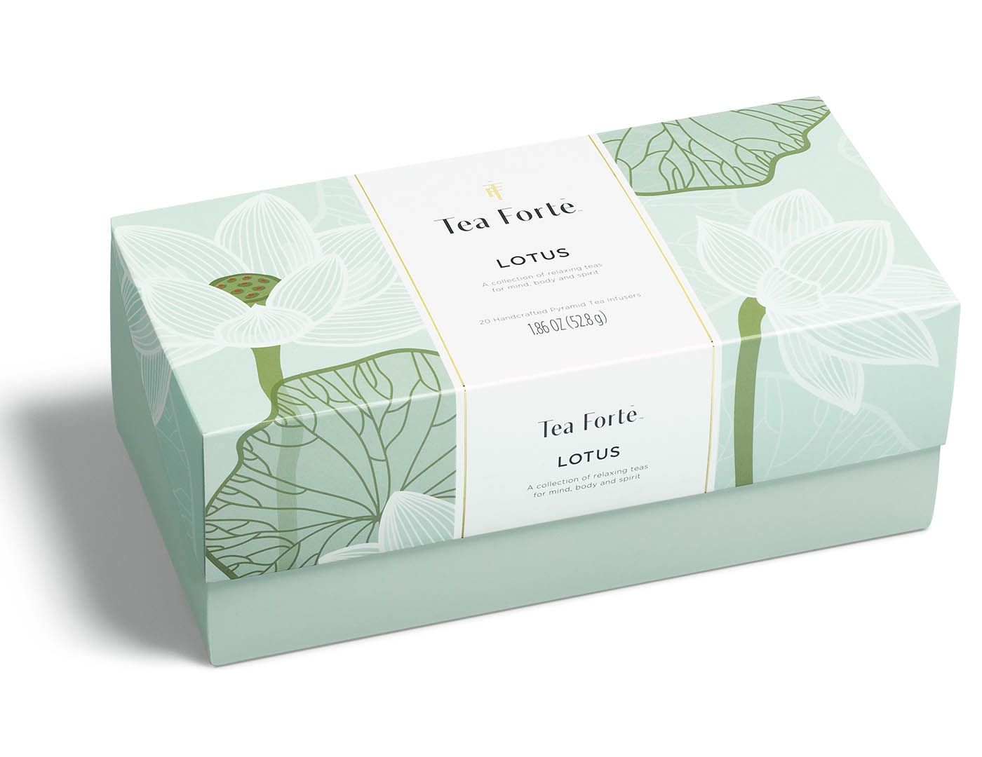 mint green box of tea
