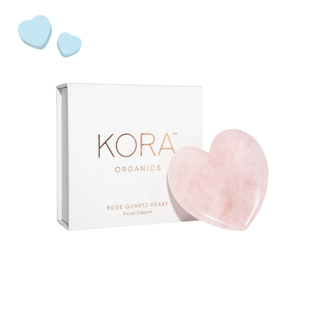 Kora Organics Rose Quartz Heart Facial Massager 